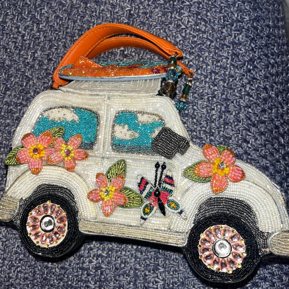 Mary Frances Unique Beaded Car bag